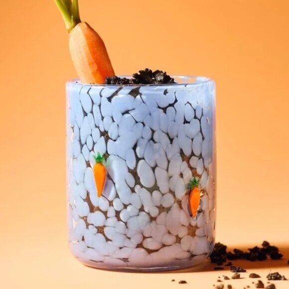 Anthropologie Other - NEW Anthropologie Blue Easter Carrot Icon Confetti Juice Glass 17.25 OZ